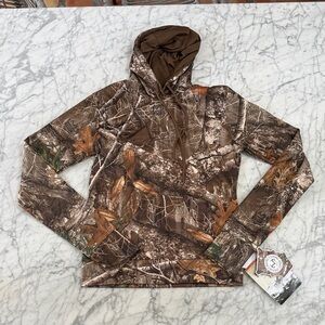 NWT Camouflage Hooded Sweatshirt unisex Sz S Rustic Ridge Real Tree
